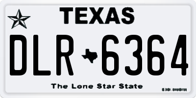 TX license plate DLR6364