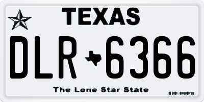TX license plate DLR6366