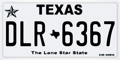 TX license plate DLR6367