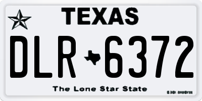 TX license plate DLR6372