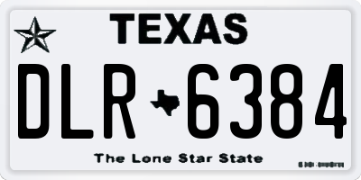 TX license plate DLR6384