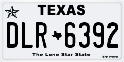 TX license plate DLR6392