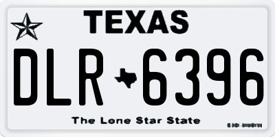TX license plate DLR6396