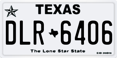 TX license plate DLR6406