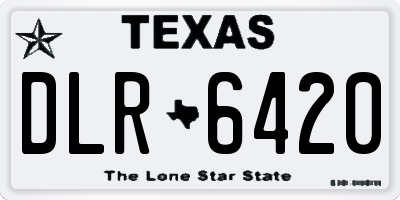 TX license plate DLR6420