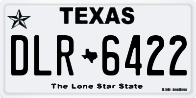 TX license plate DLR6422