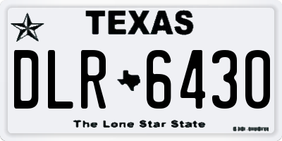 TX license plate DLR6430