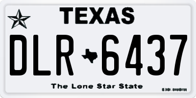 TX license plate DLR6437