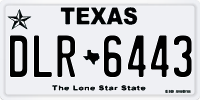 TX license plate DLR6443