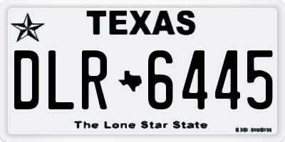 TX license plate DLR6445