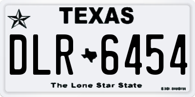 TX license plate DLR6454