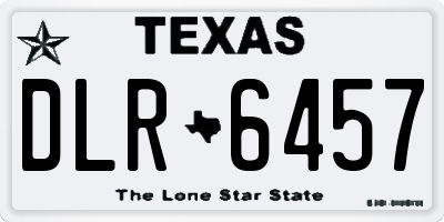 TX license plate DLR6457