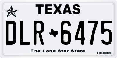 TX license plate DLR6475