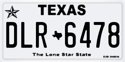 TX license plate DLR6478