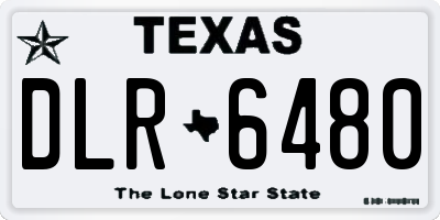 TX license plate DLR6480