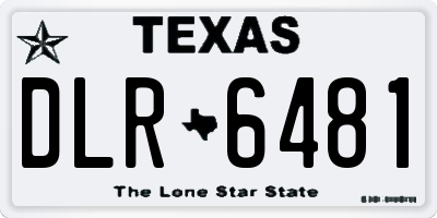 TX license plate DLR6481