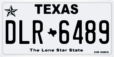 TX license plate DLR6489