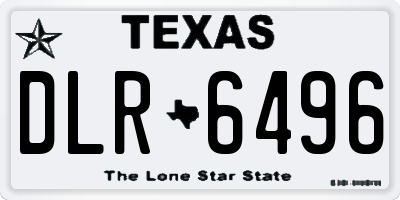 TX license plate DLR6496
