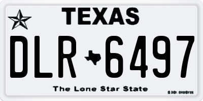 TX license plate DLR6497