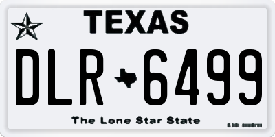 TX license plate DLR6499