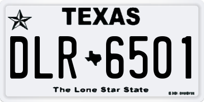 TX license plate DLR6501