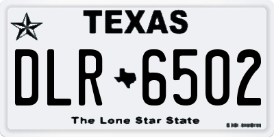 TX license plate DLR6502