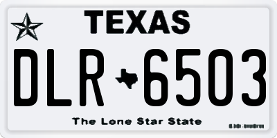 TX license plate DLR6503