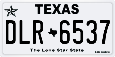 TX license plate DLR6537