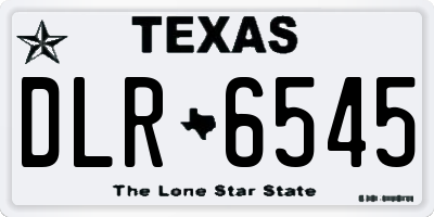 TX license plate DLR6545