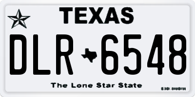 TX license plate DLR6548