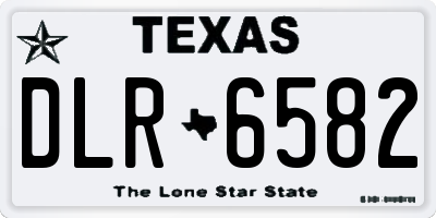 TX license plate DLR6582