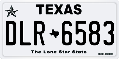 TX license plate DLR6583