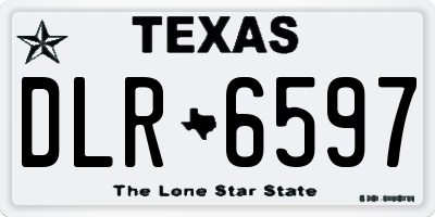 TX license plate DLR6597