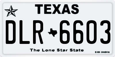 TX license plate DLR6603