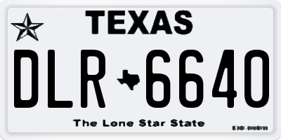 TX license plate DLR6640