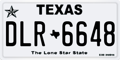 TX license plate DLR6648