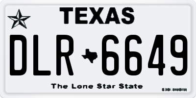 TX license plate DLR6649