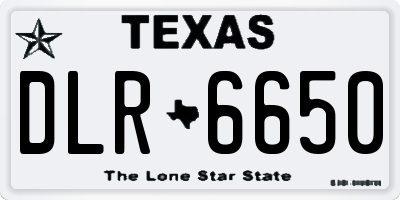 TX license plate DLR6650