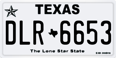 TX license plate DLR6653