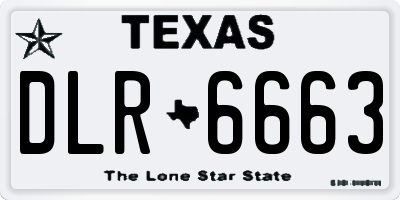 TX license plate DLR6663