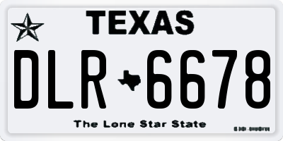 TX license plate DLR6678