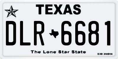 TX license plate DLR6681