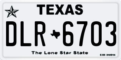 TX license plate DLR6703