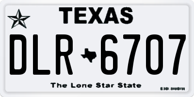 TX license plate DLR6707