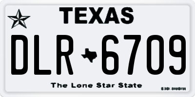 TX license plate DLR6709