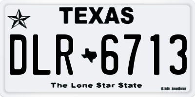 TX license plate DLR6713