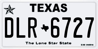 TX license plate DLR6727