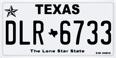 TX license plate DLR6733