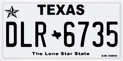 TX license plate DLR6735