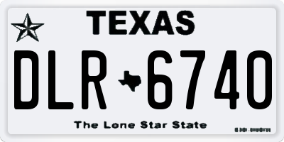TX license plate DLR6740